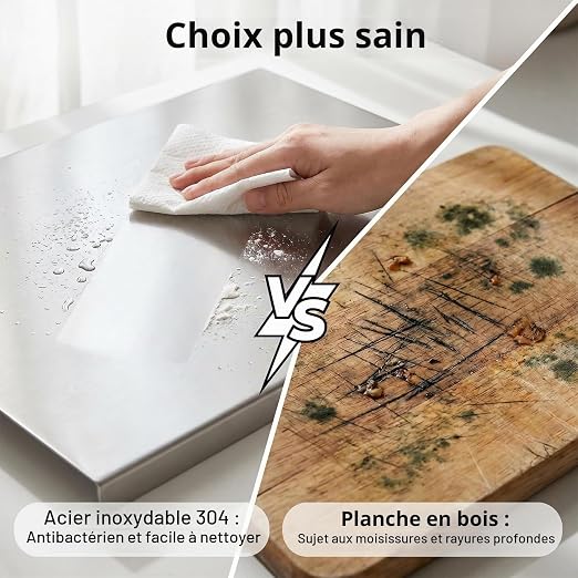 Planche de découpe INOX (42cm x 30cm) - Image 3