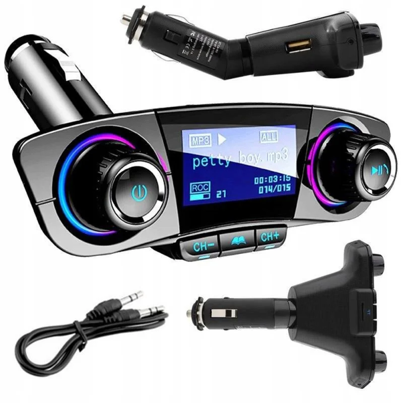 Transmetteur FM Bluetooth et Chargeur Voiture